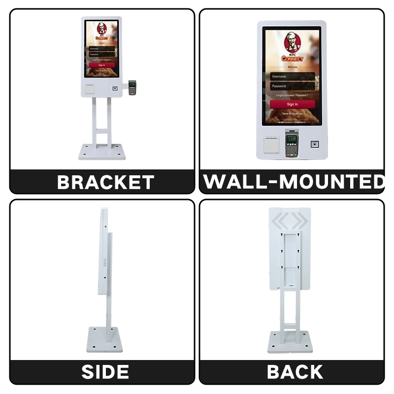 Payment Kiosk four views floor standing and wall mounted self ordering machine