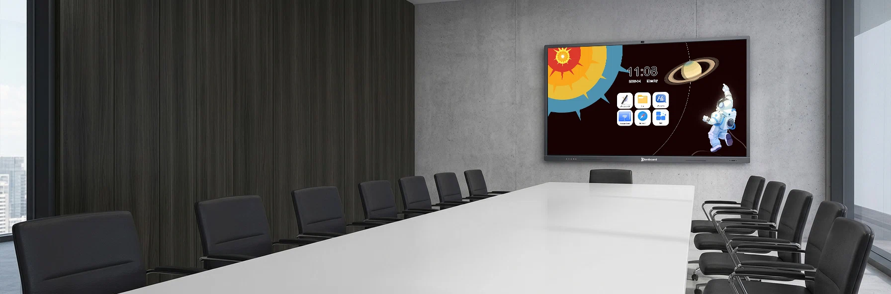 Qtenboard B2B Interactive Display Solutions Conference Room Banner