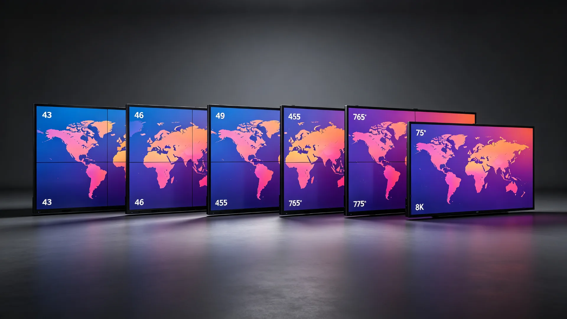 Qtenboard industrial grade DID LCD video wall panels from 43 to 75 inch