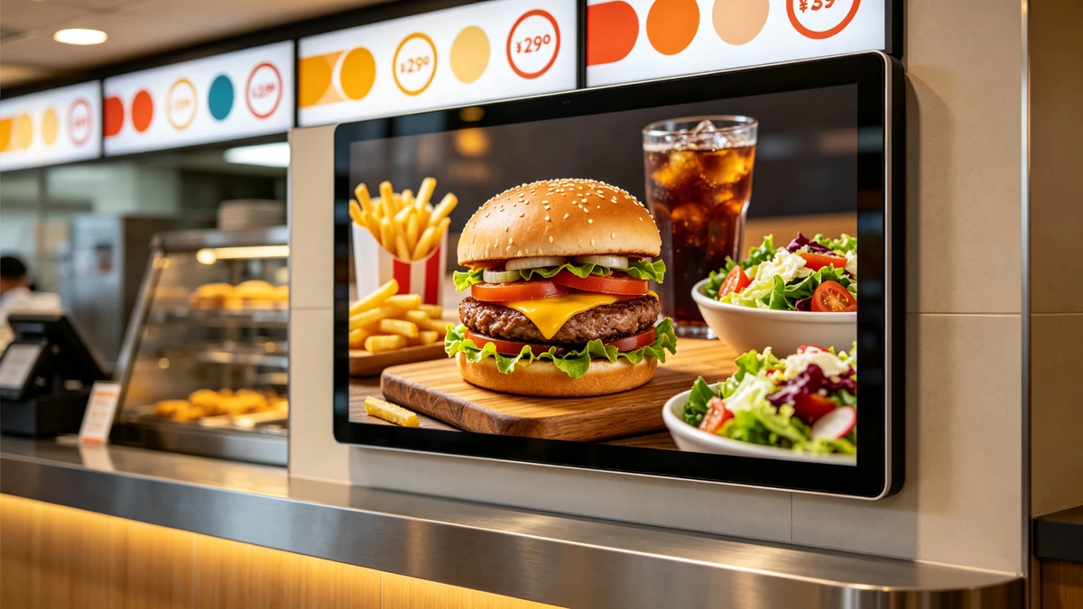 4K Digital Menu Board Display