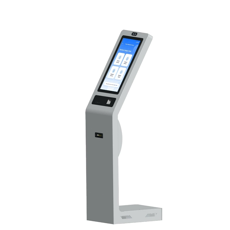 Floor-Standing Queue Management Kiosk Self-Service Ticket Dispenser for Banks, Hospitals & Government Qtenboard