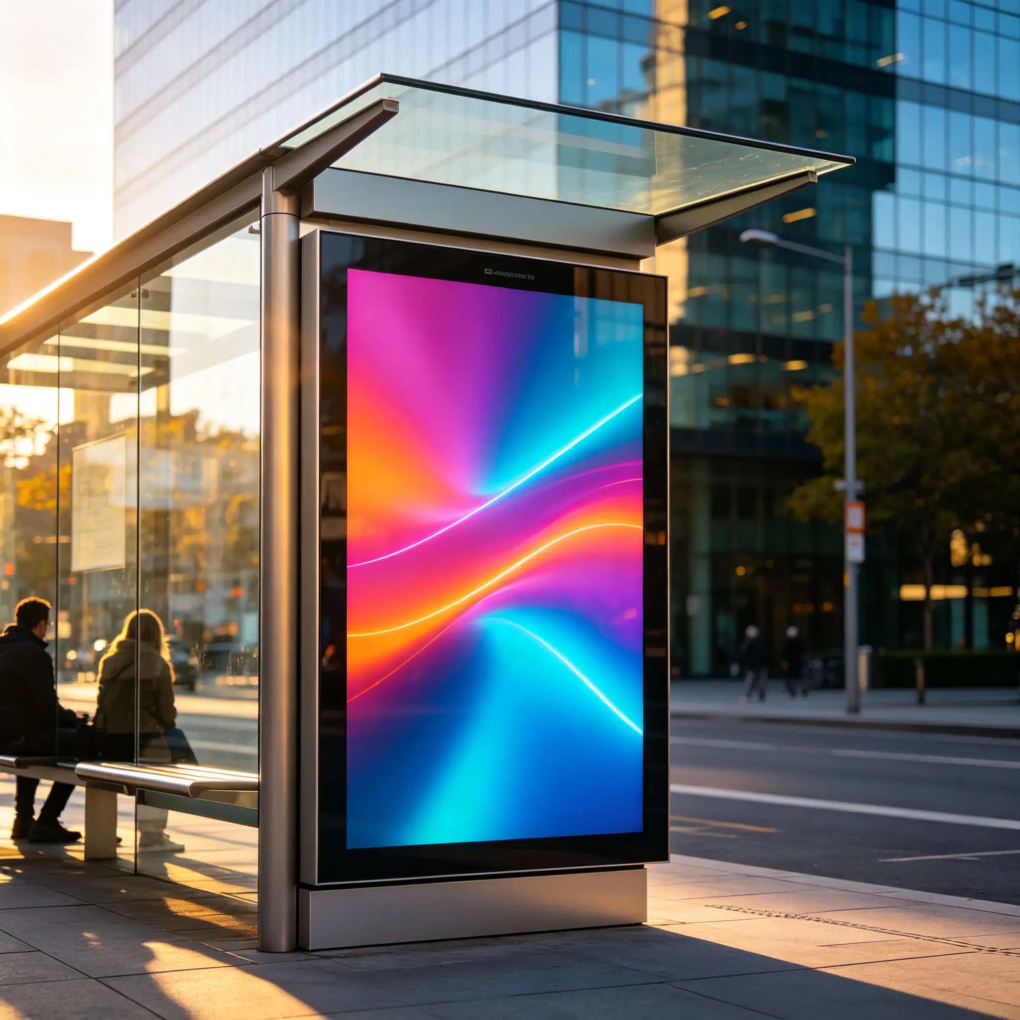 modern‑city‑bus‑stop‑shelter‑vertical‑digital‑advertising‑kiosk