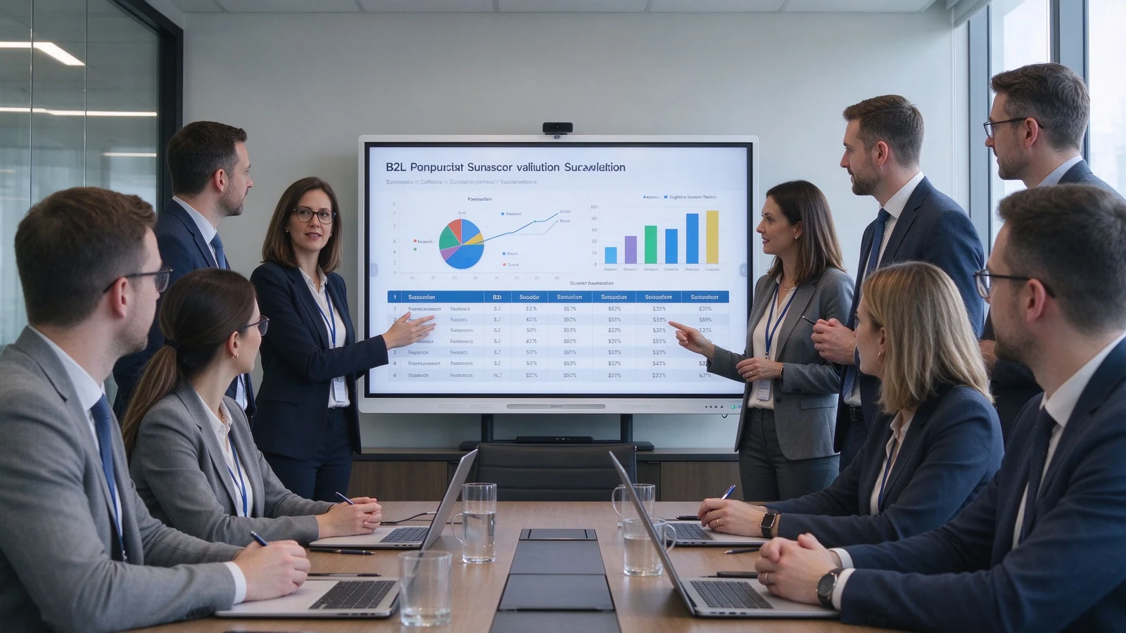 B2B buyers reviewing smart whiteboard OEM evaluation