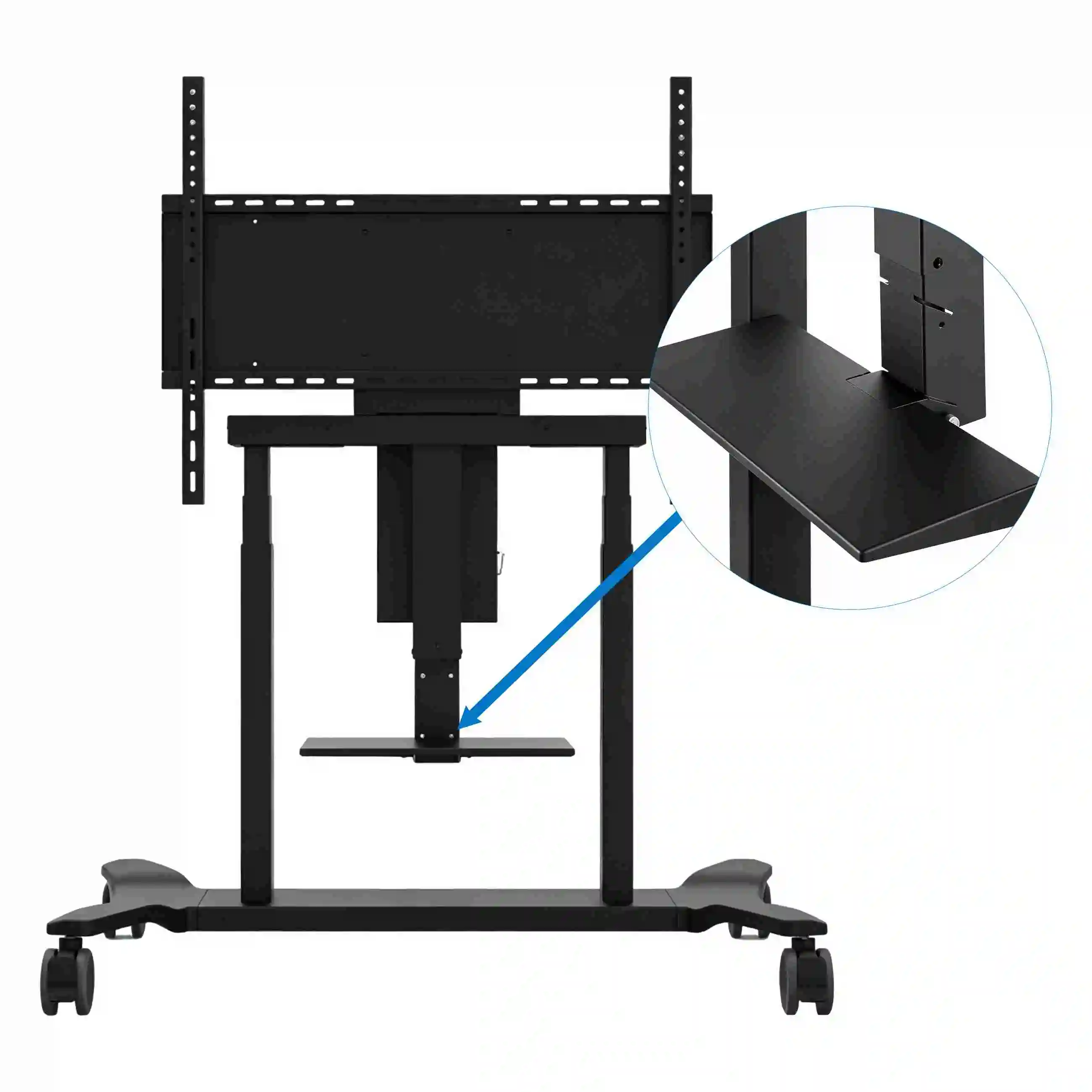 Qtenboard detachable steel storage tray detail