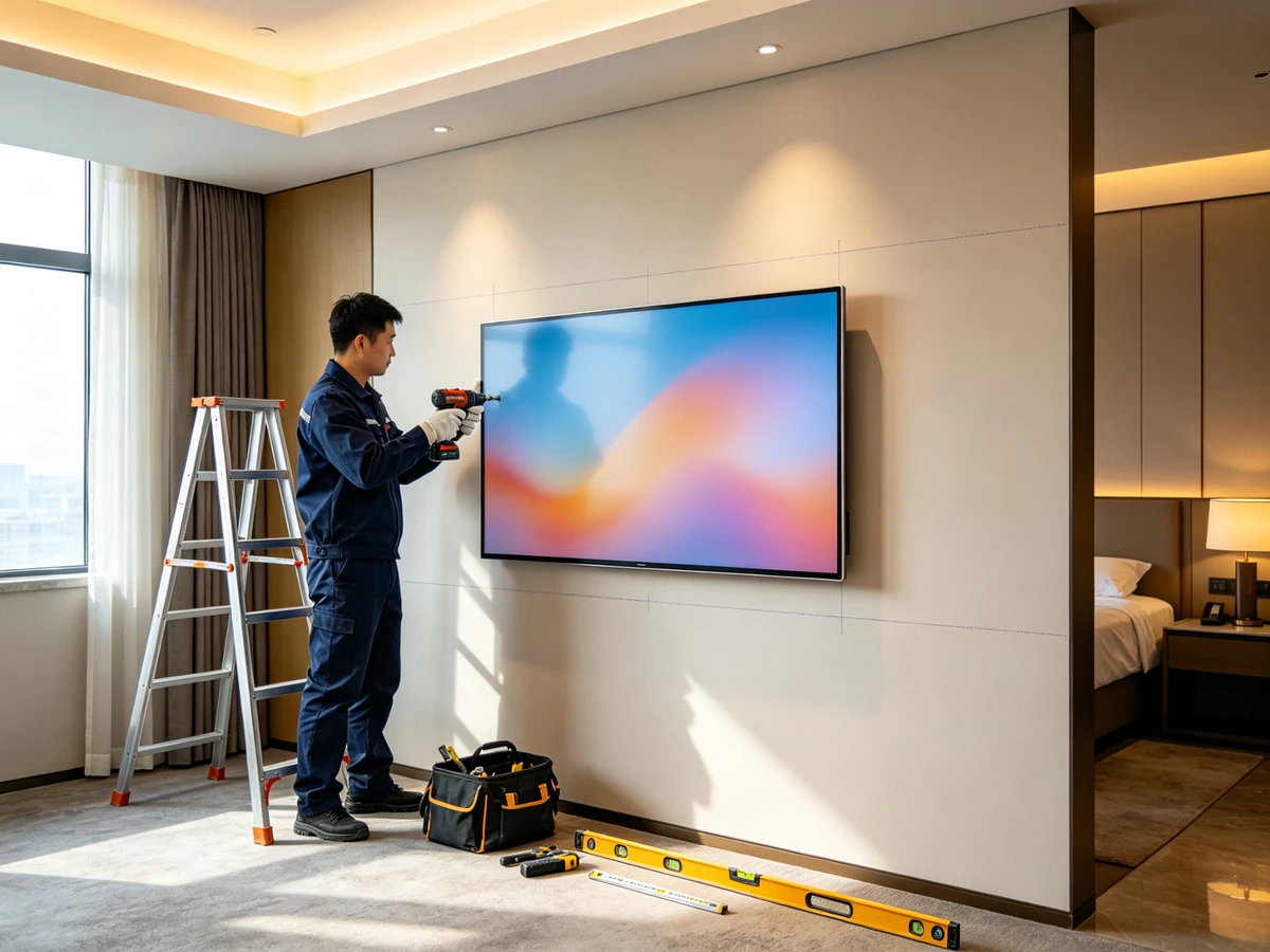 Flat Back Wall Mounted Digital Signage Installation