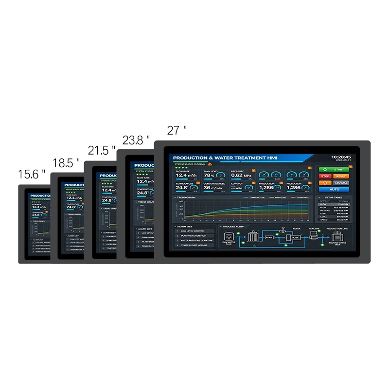 Qtenboard multi-size industrial panel PC lineup, 15.6