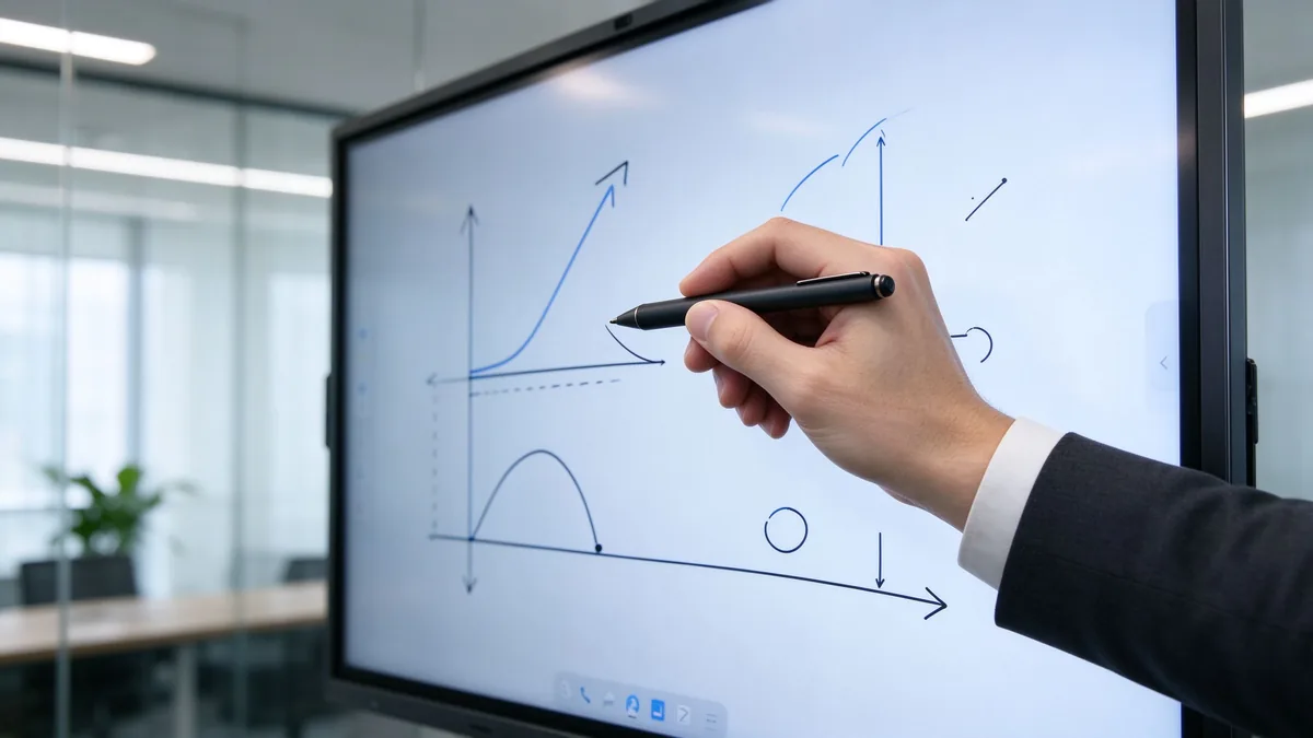Interactive whiteboard touch writing
