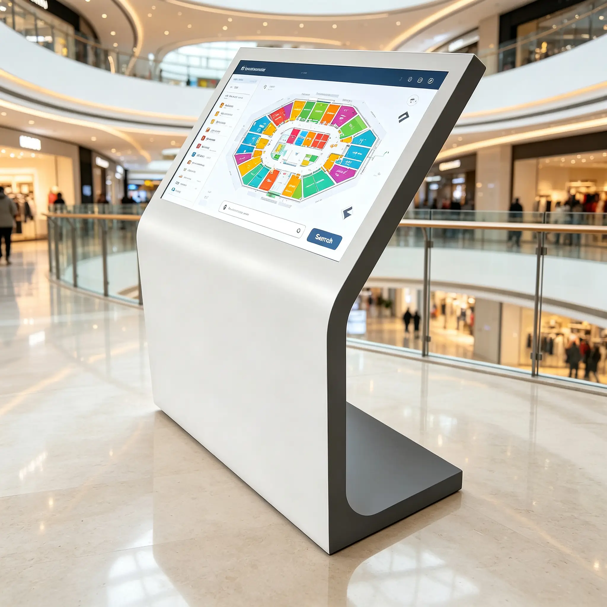 L Type Information Kiosk Modern Design