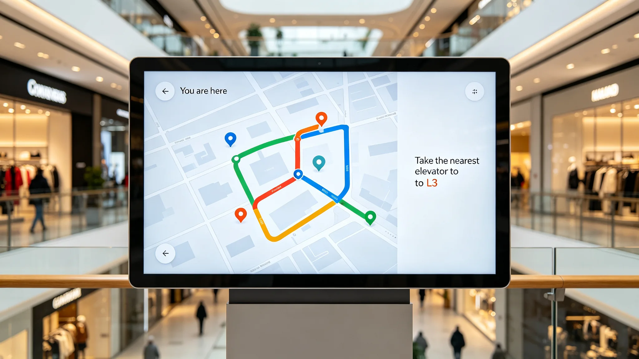 Nearest Elevator Route Guidance Interface