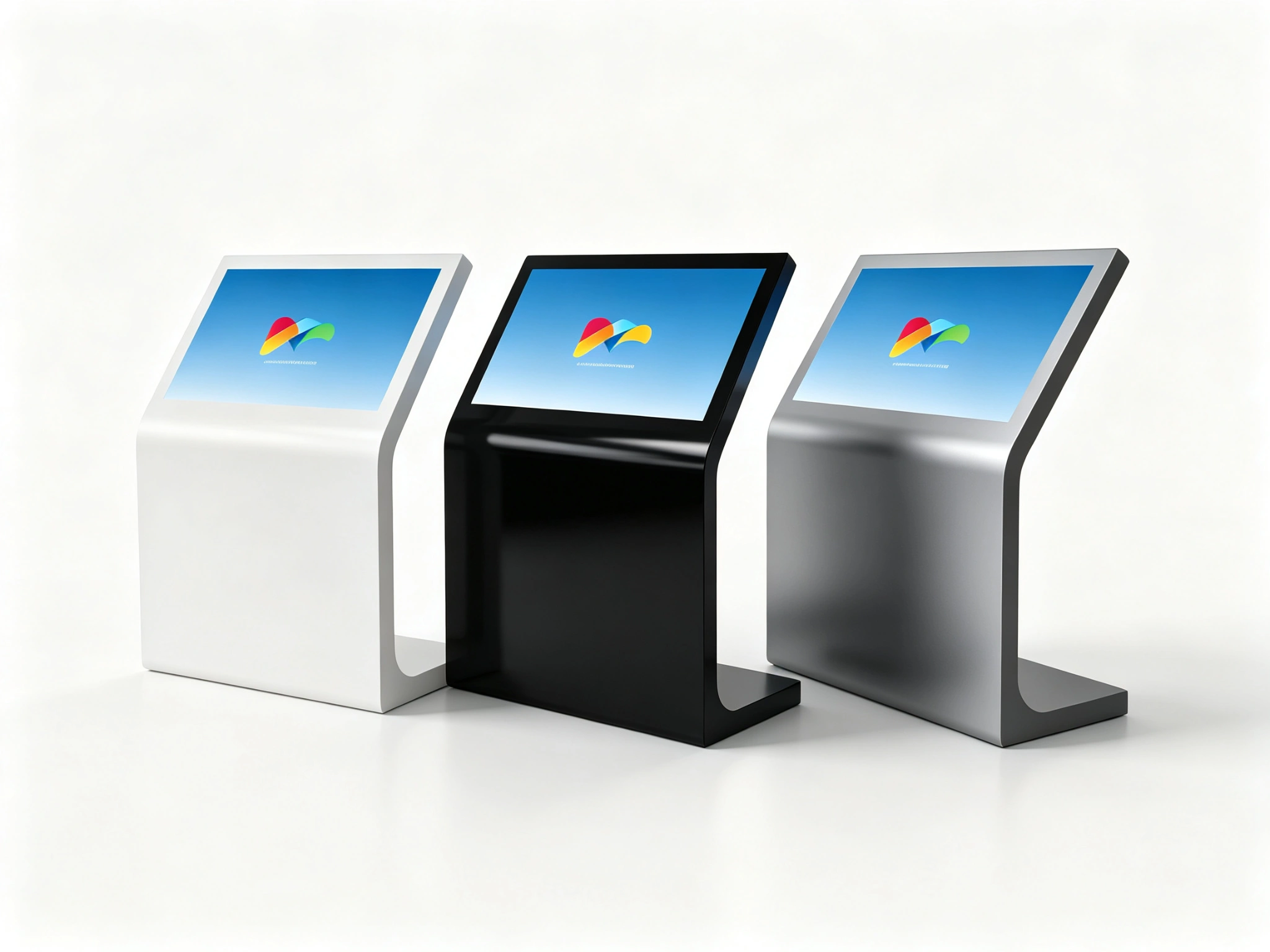 OEM and ODM customized kiosk with brand logo and specific color options