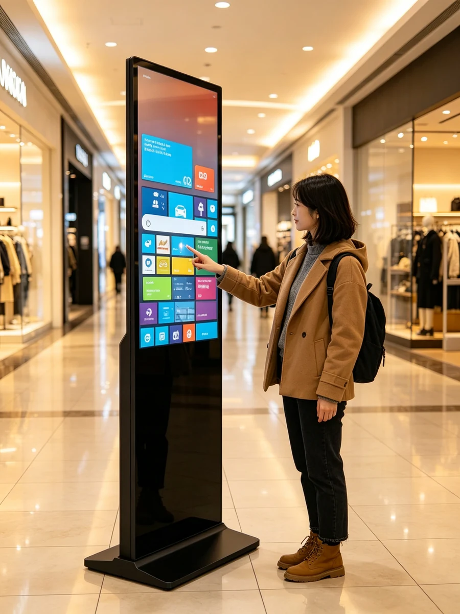 Qtenboard 20 point touch screen digital signage interactive kiosk