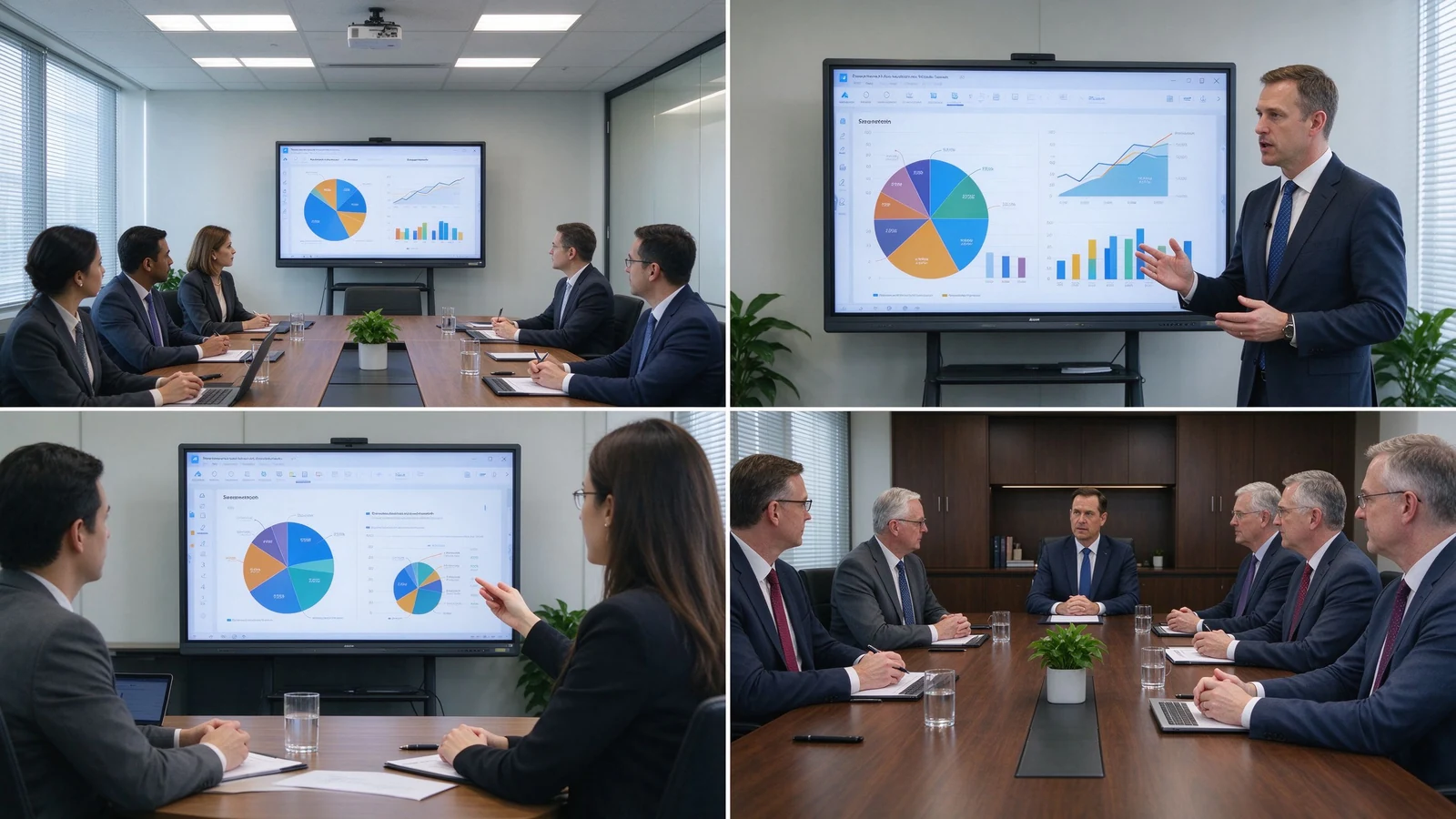 Qtenboard 4K interactive smart boards in business settings