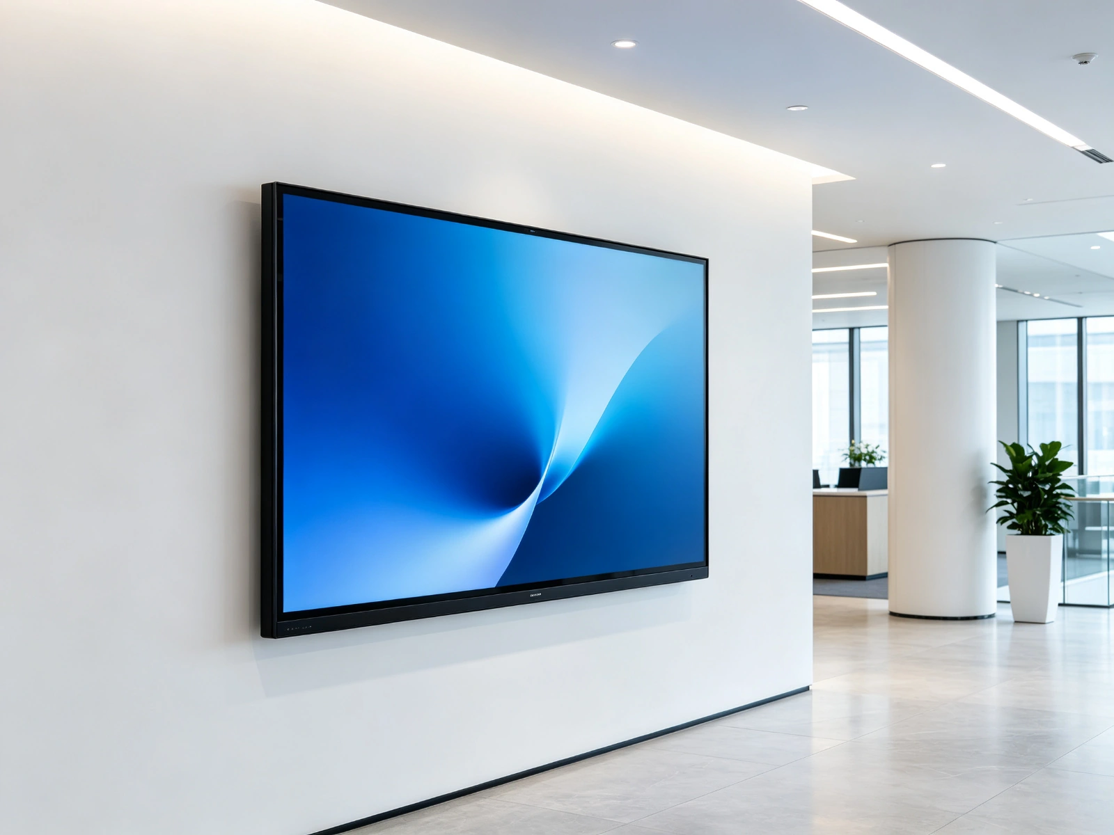Qtenboard Commercial Wall Mounted LCD Display Office Lobby