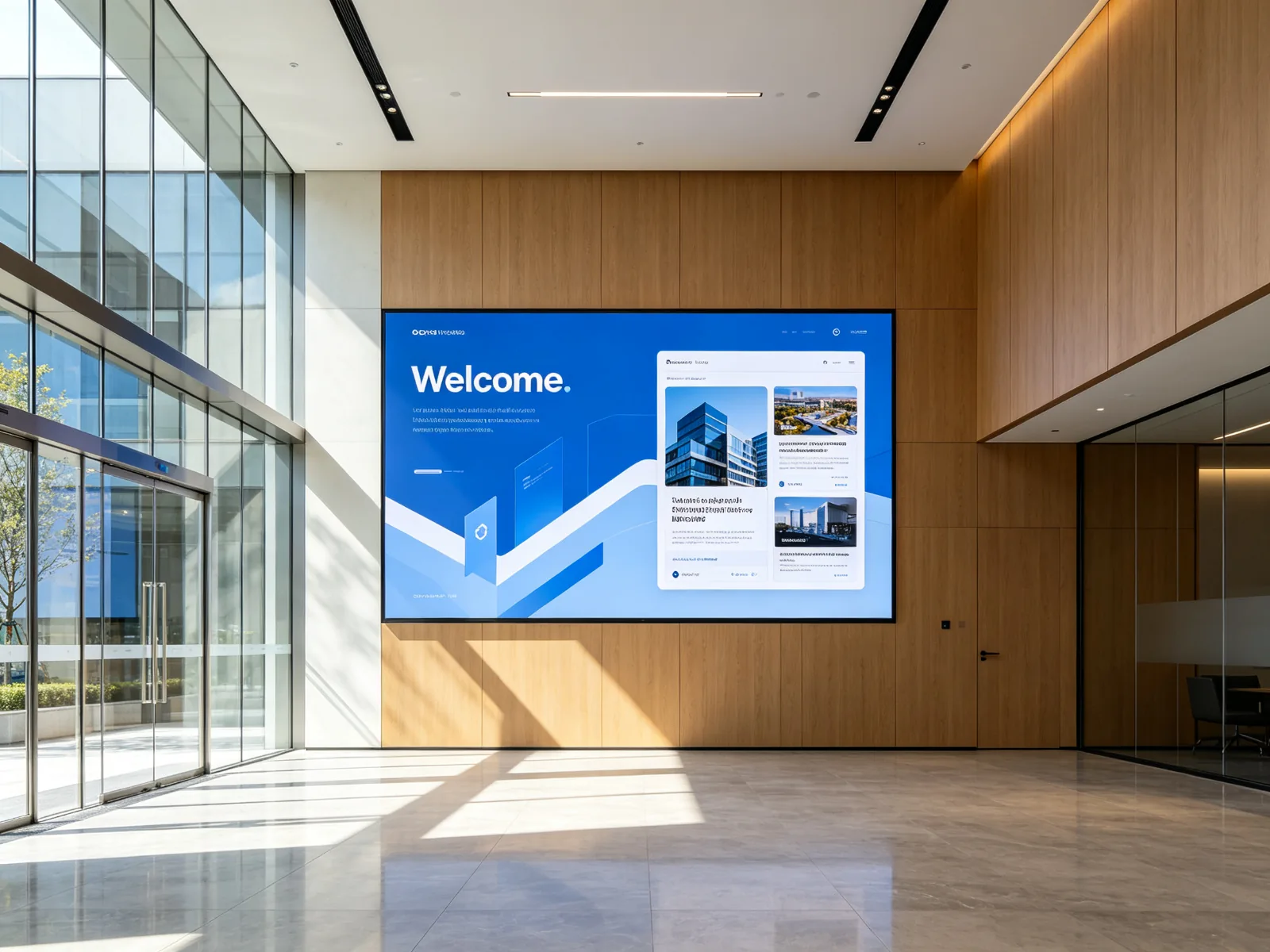 Qtenboard Corporate Office Digital Signage Display