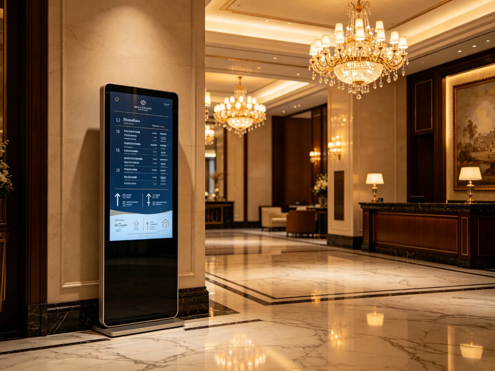 Qtenboard Hotel Lobby Digital Signage Display