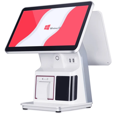 Qtenboard K7H34SY K7H white dual screen desktop POS