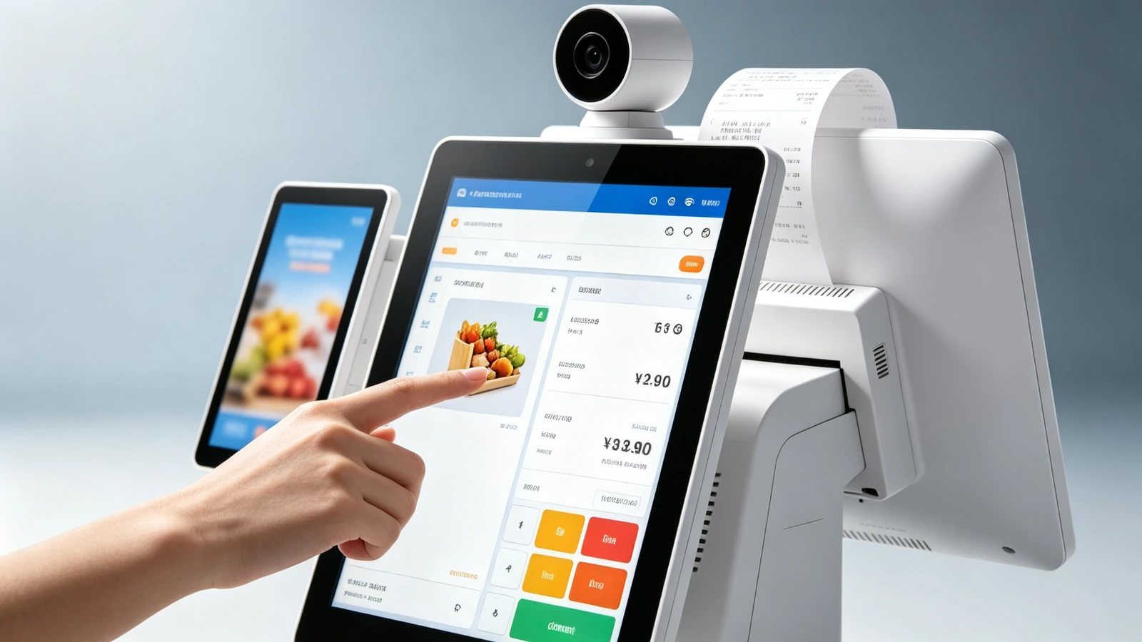Qtenboard POS terminal capacitive touchscreen operation