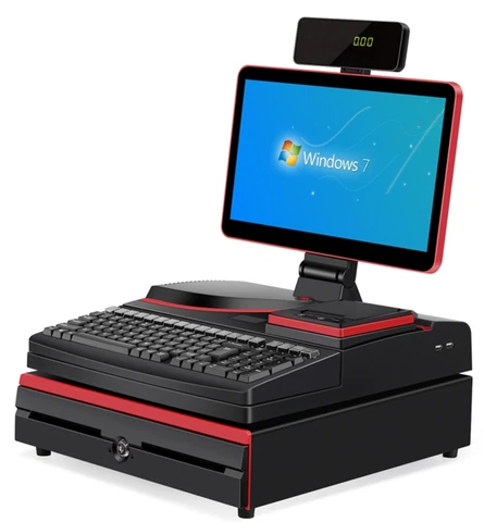 Qtenboard S234SY POS black red single screen POS