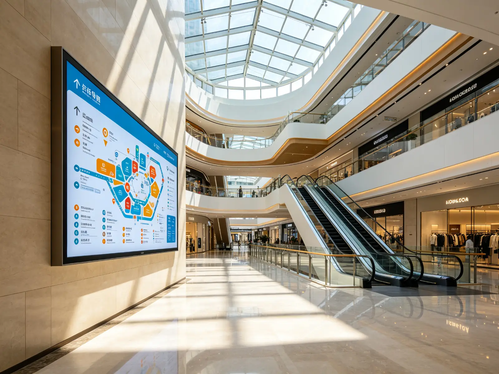 Qtenboard Shopping Mall Wayfinding Digital Signage