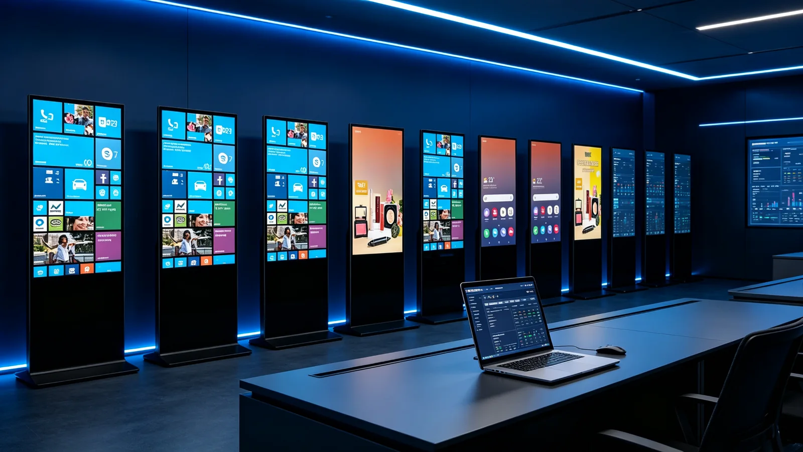 Qtenboard cloud CMS remote management for multiple digital signage screens