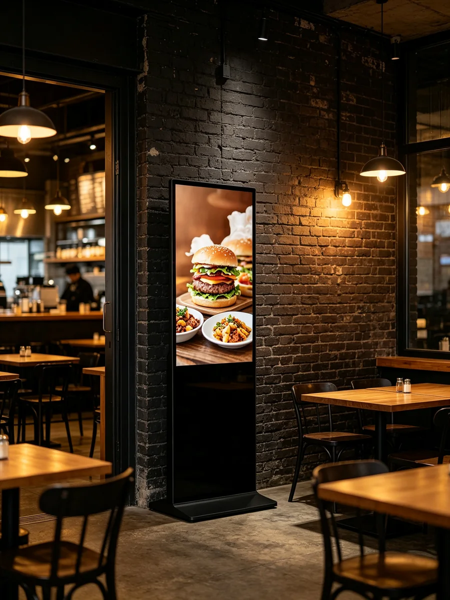 Qtenboard digital menu board display for restaurant food promotion