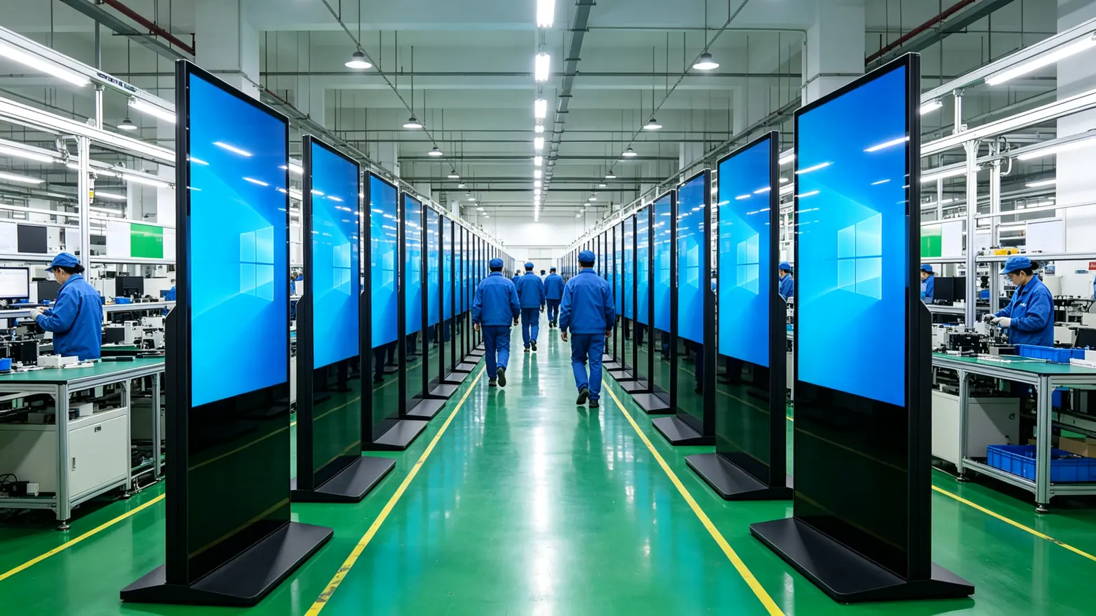 Qtenboard digital signage factory SMT production line manufacturing