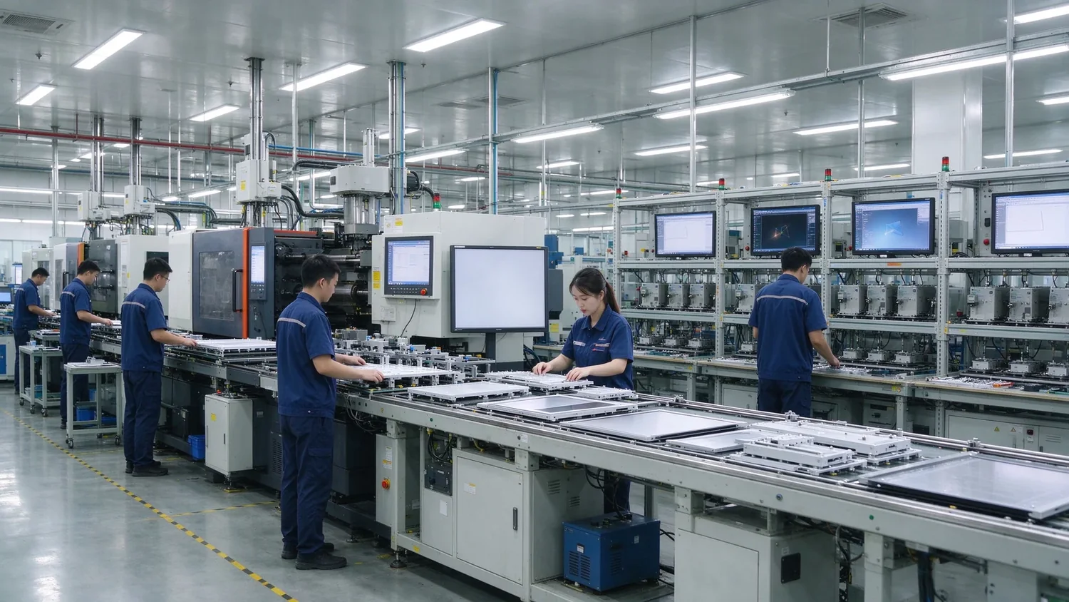 Qtenboard factory production line and quality control
