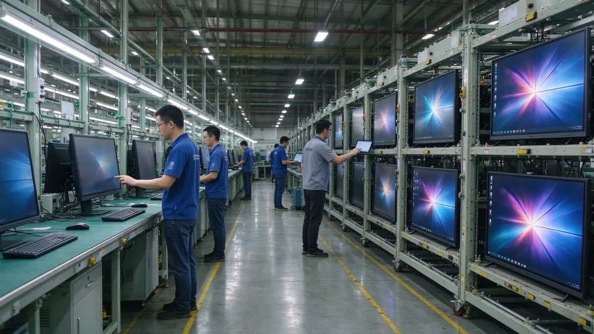 Qtenboard factory quality control for training displays