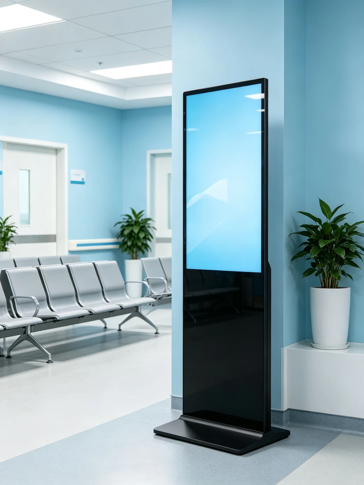 Qtenboard hospital public information digital signage for healthcare facility