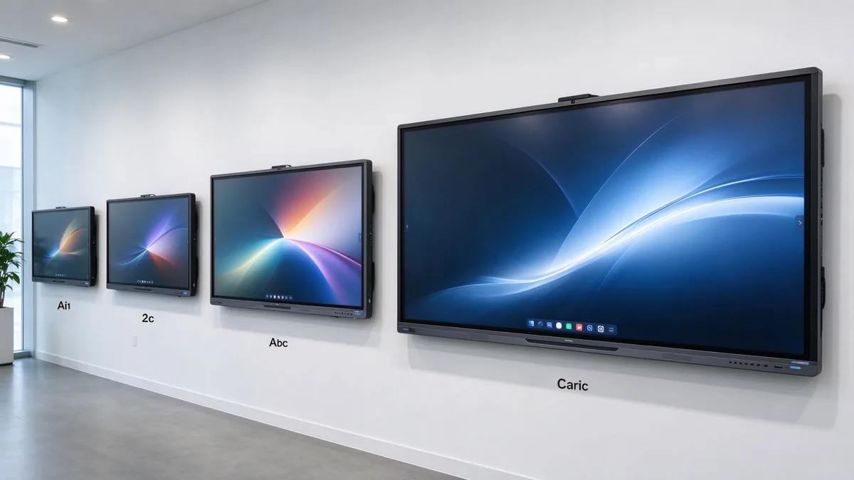 Smart board size comparison for training rooms