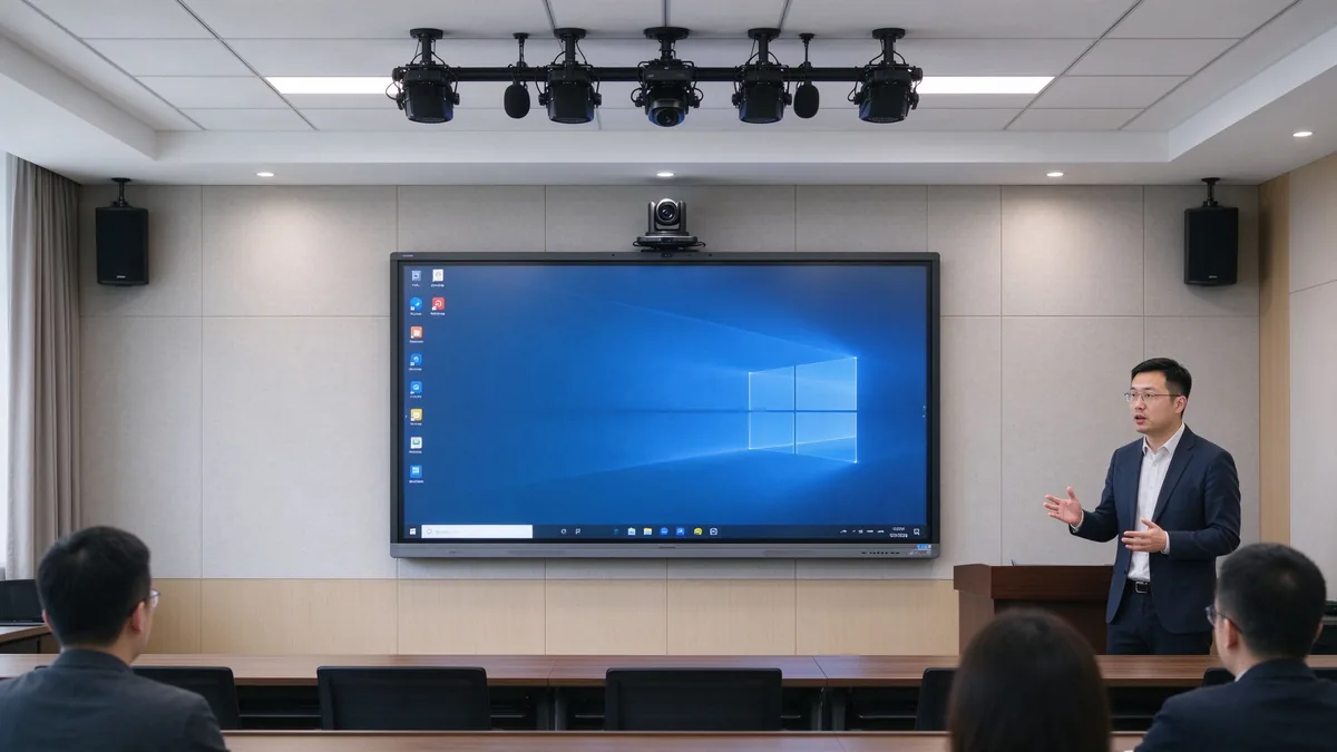 Training room AV integration with smart board