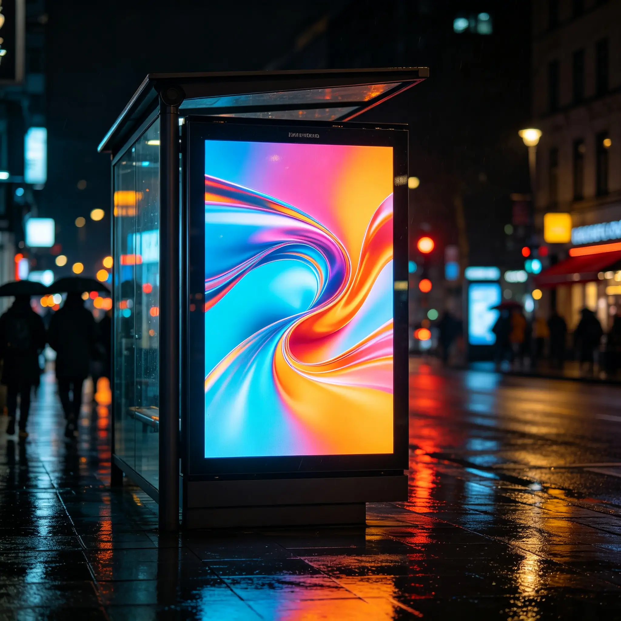 modern‑bus‑stop‑at‑night‑a‑large‑vertical‑digital‑advertising‑kiosk‑as‑the‑hero‑subject