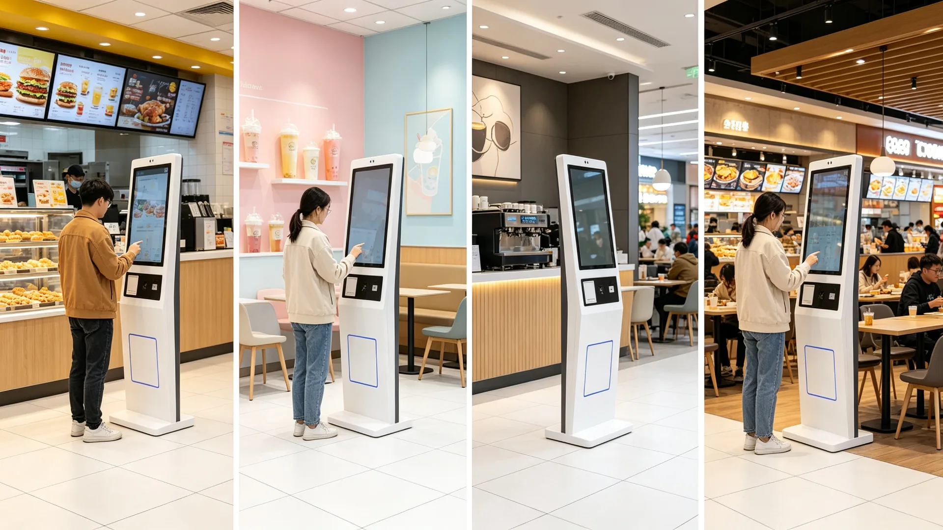 Self-Ordering Kiosk Built for QSR, Cafes, Milk Tea, Food Courts and Retail Food