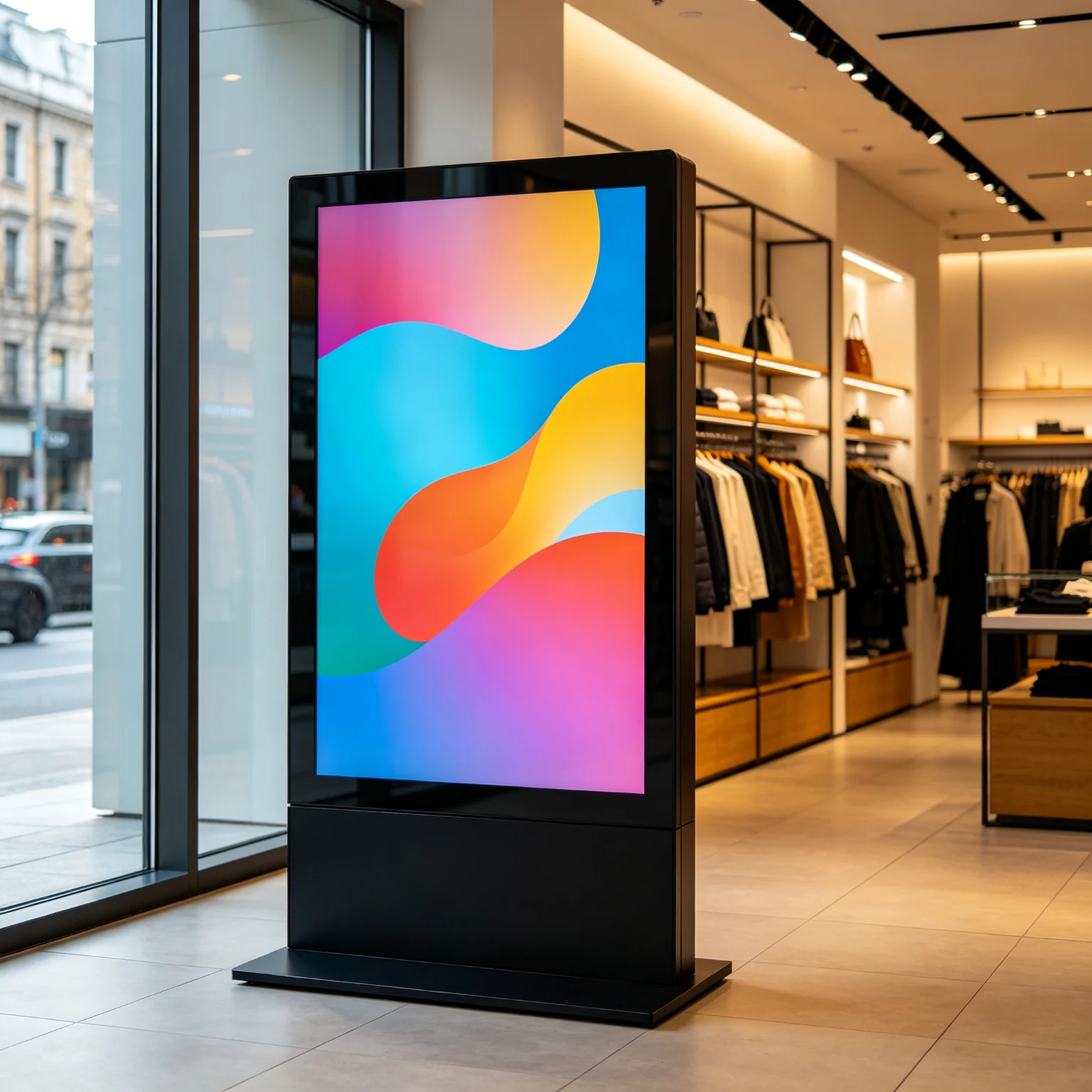 Commercial-grade outdoor digital signage running stable playback