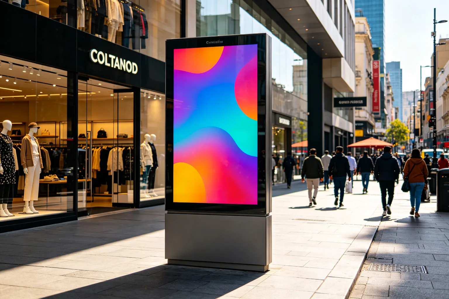 Custom outdoor digital signage totem project for retail store in India