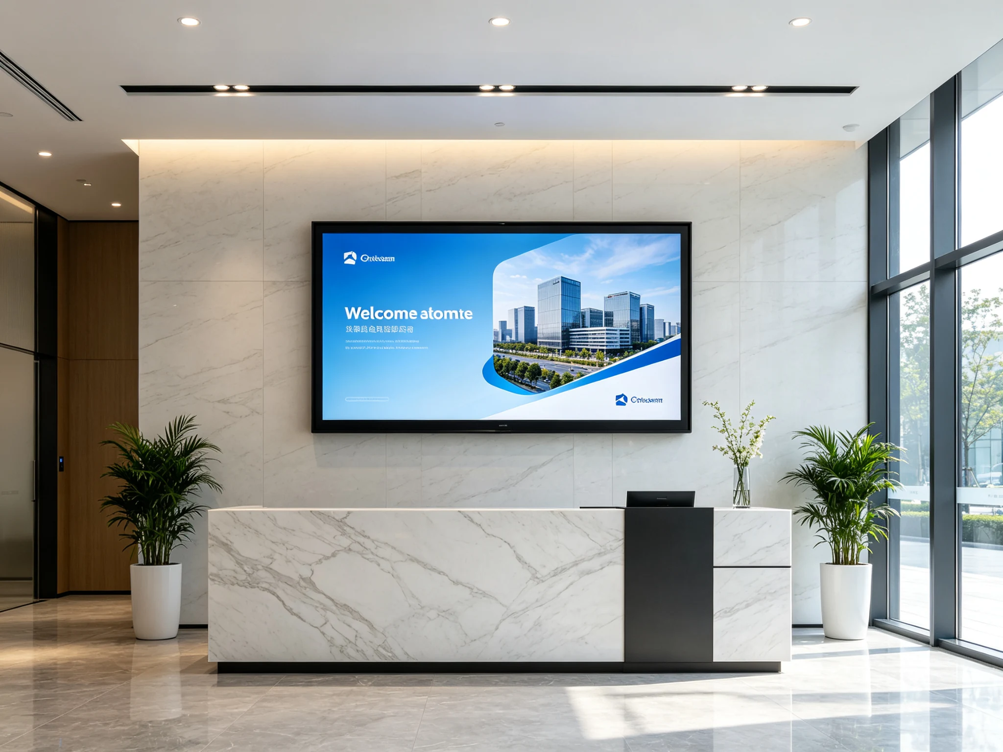 Digital Menu Board for Corporate Lobby and Office Buildings