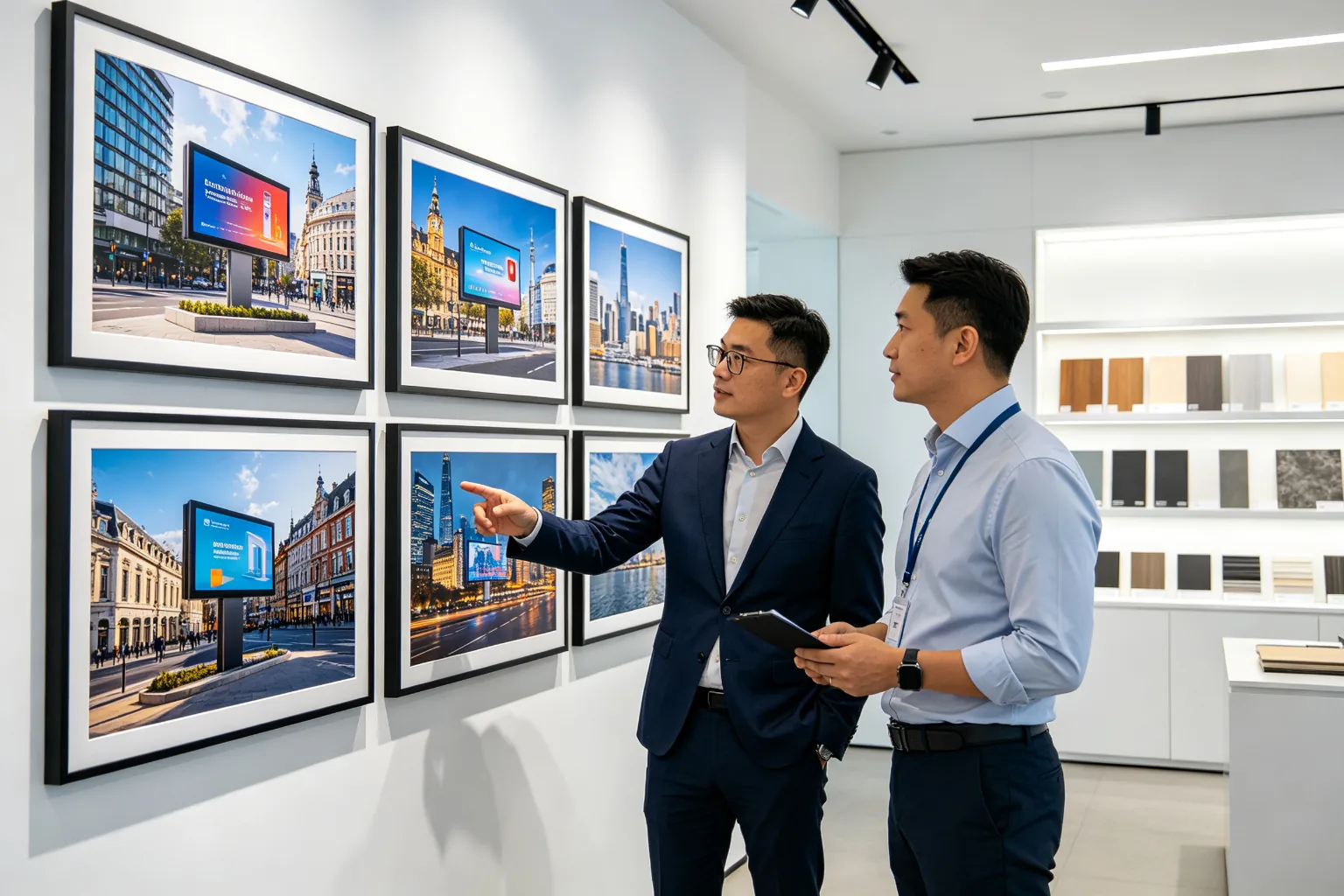 Global outdoor digital signage projects map for retail transport and smart city