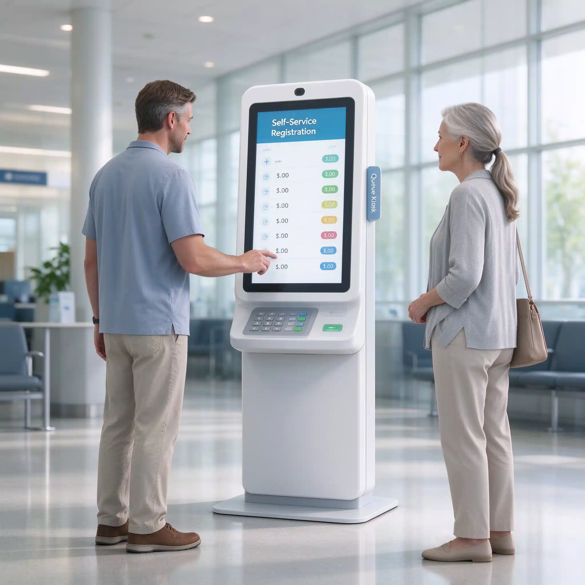 Hospital Queue Calling Kiosk: Patient Registration & Number Taking Solution