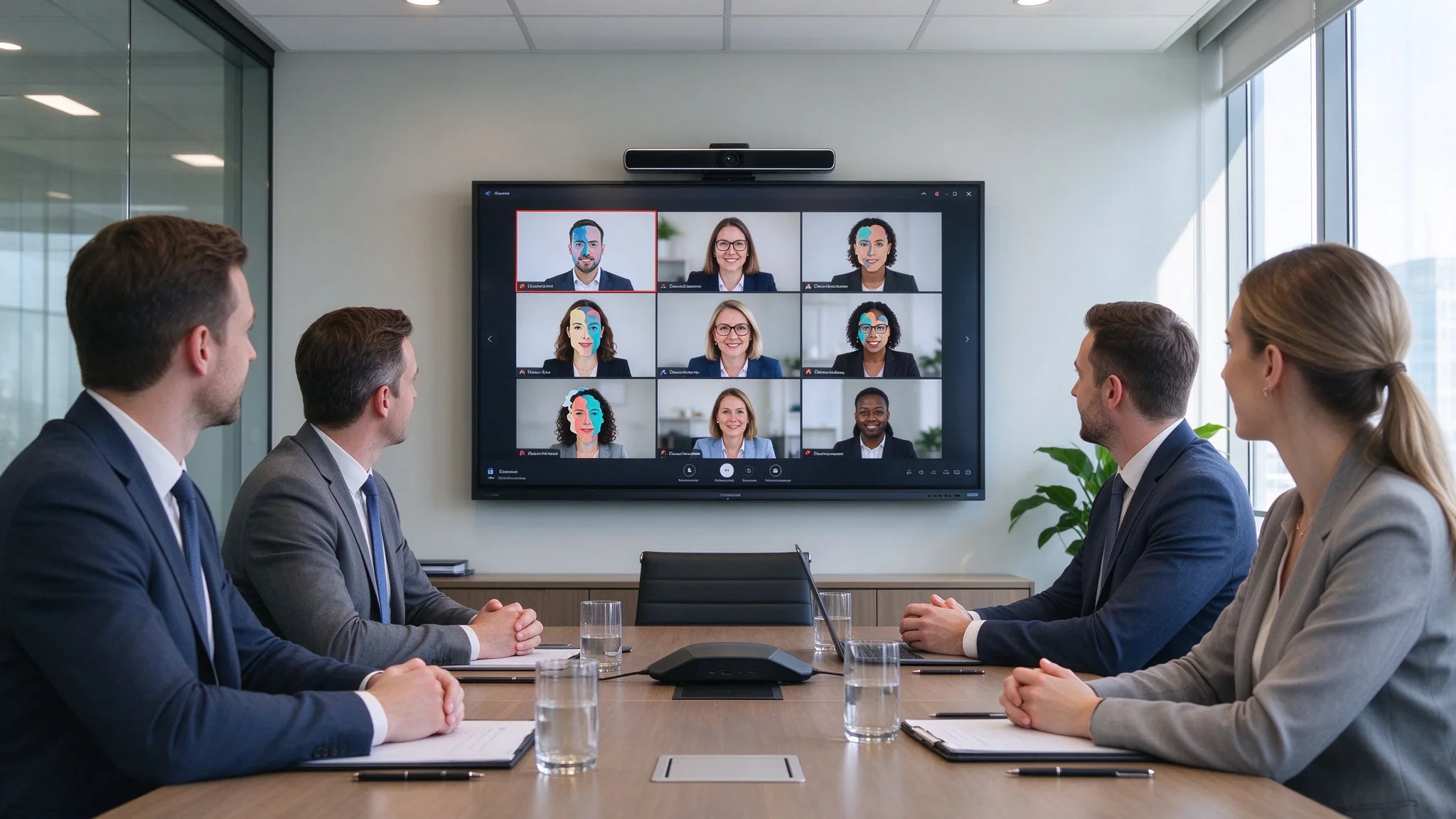 Hybrid Meeting Room Display Configuration