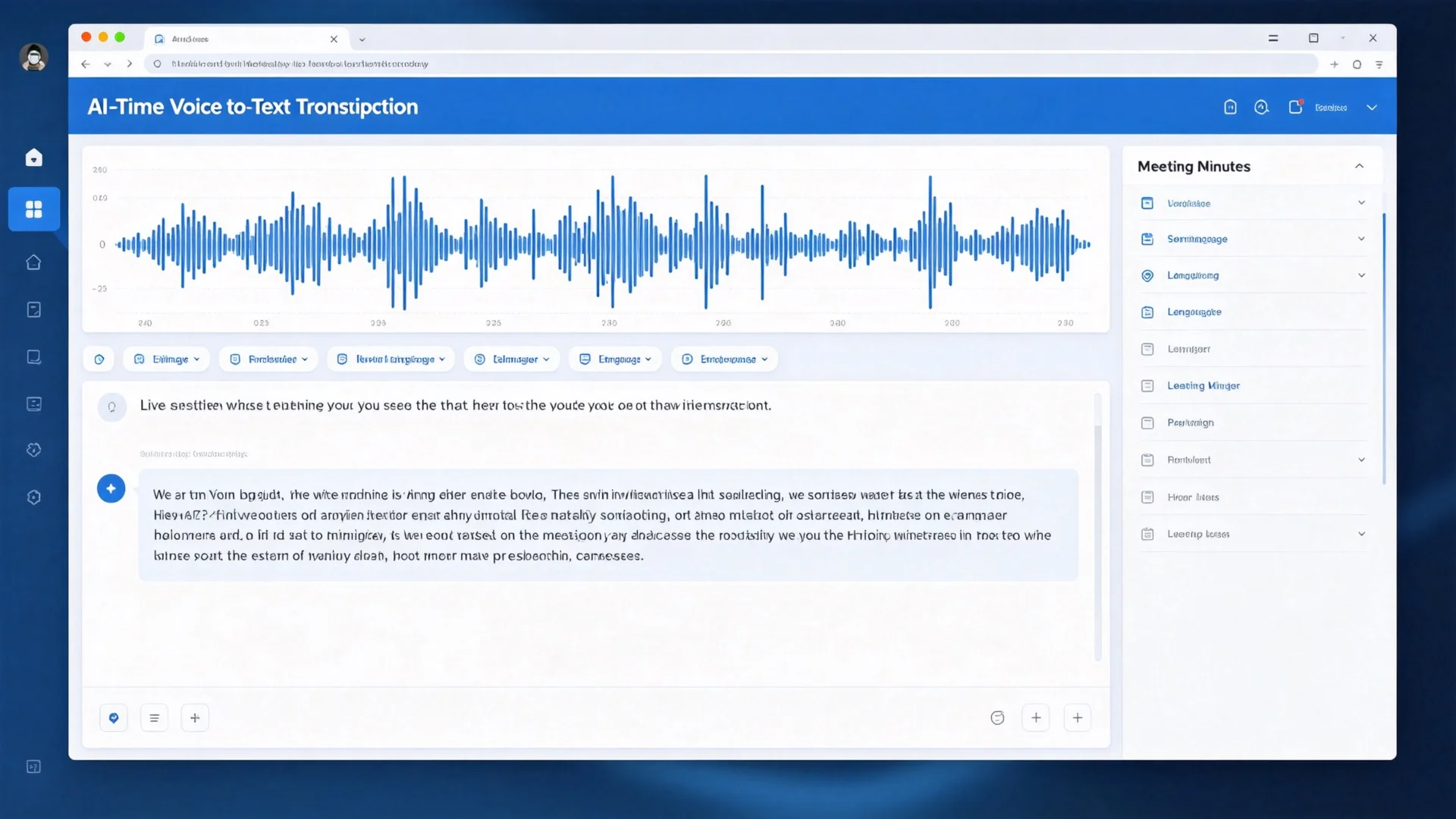 interactive flat panel ai speech to text interface