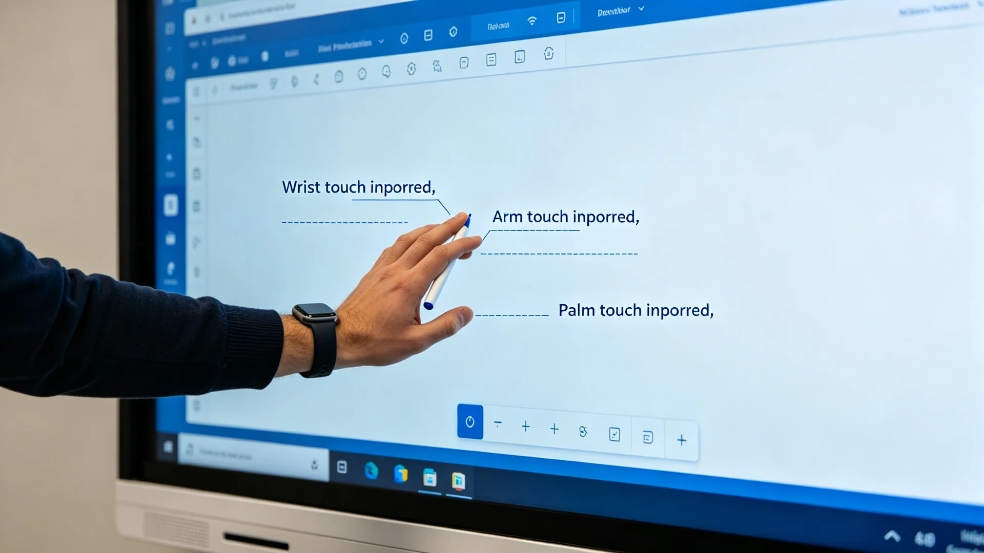 interactive flat panel anti false touch demo