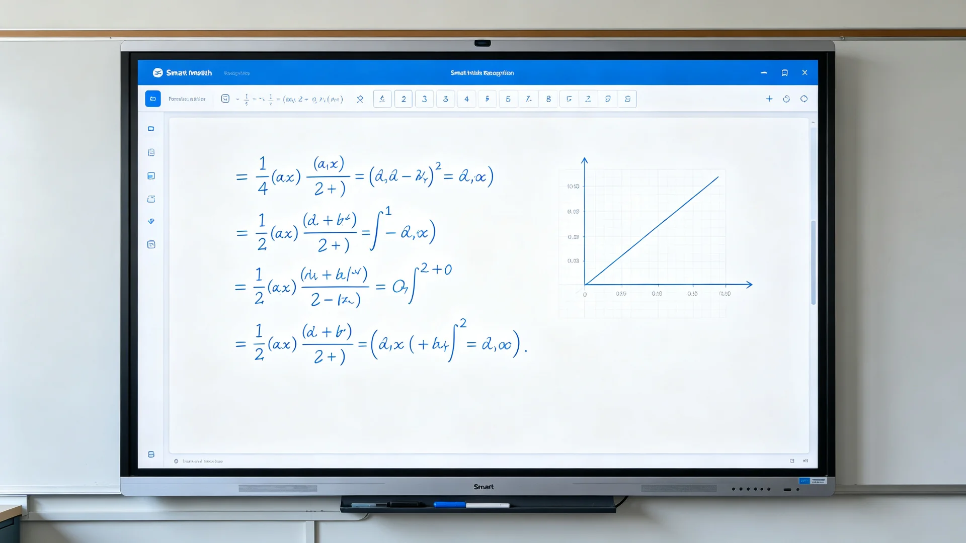 interactive flat panel math formula recognition