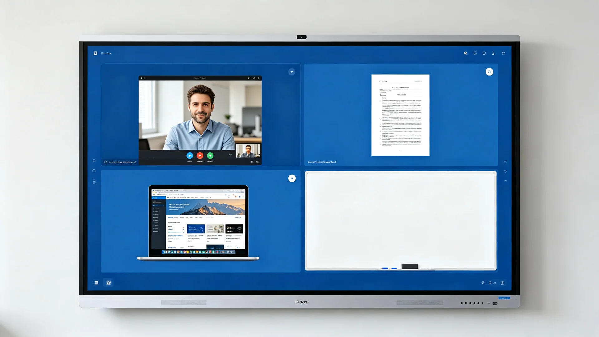 interactive flat panel multi window split screen