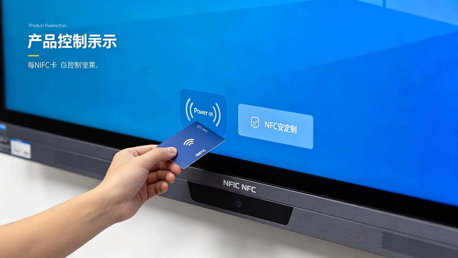 interactive flat panel nfc power control