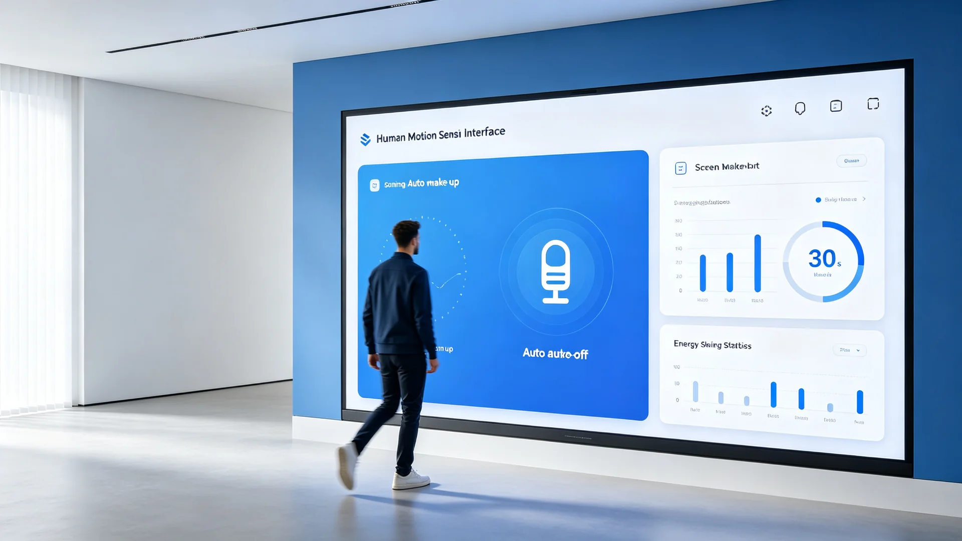 interactive flat panel smart human motion sensing