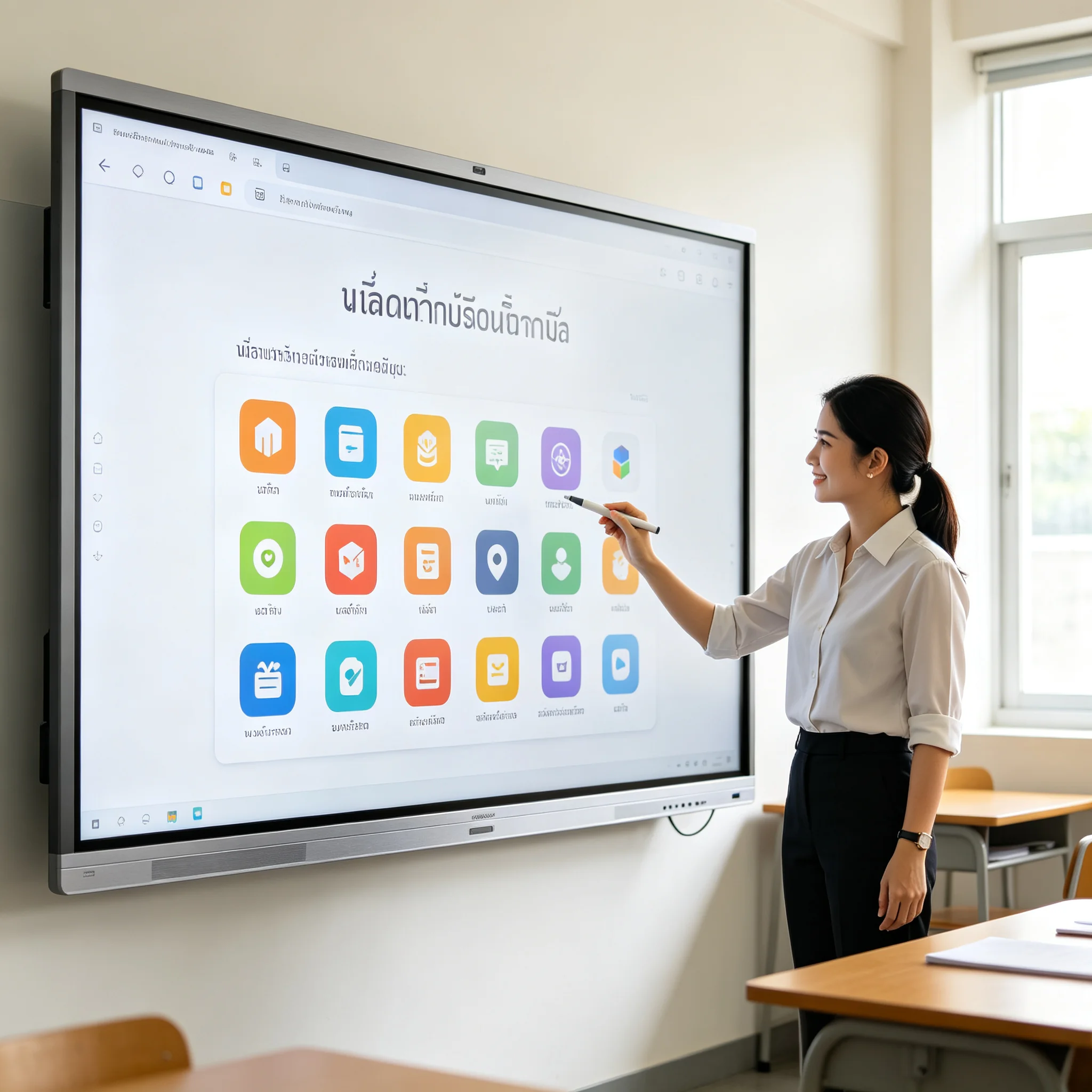 Interactive whiteboard Thai language homepage
