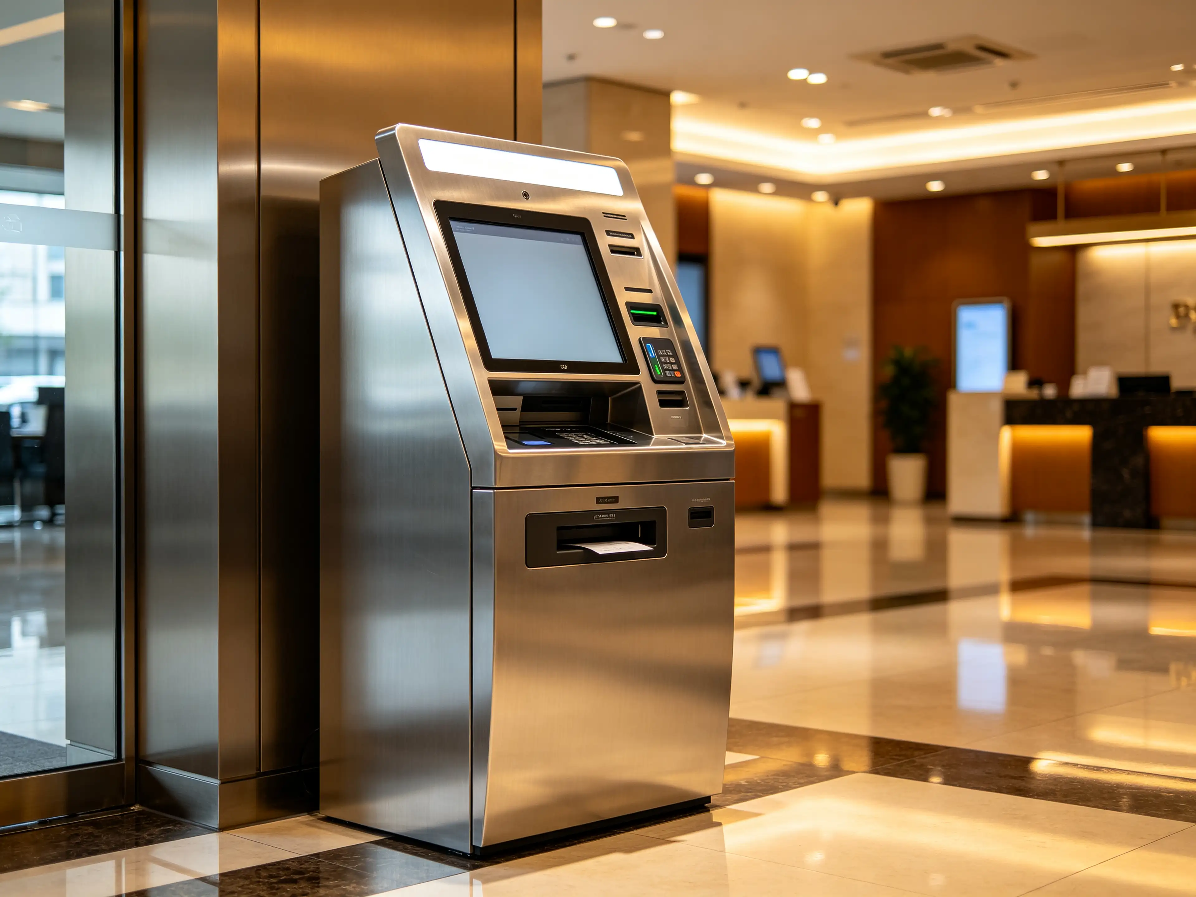 Metal-body payment kiosk