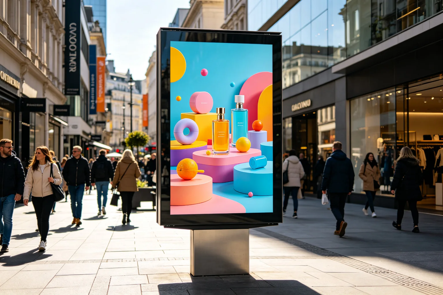 Outdoor LCD advertising display for retail and public information