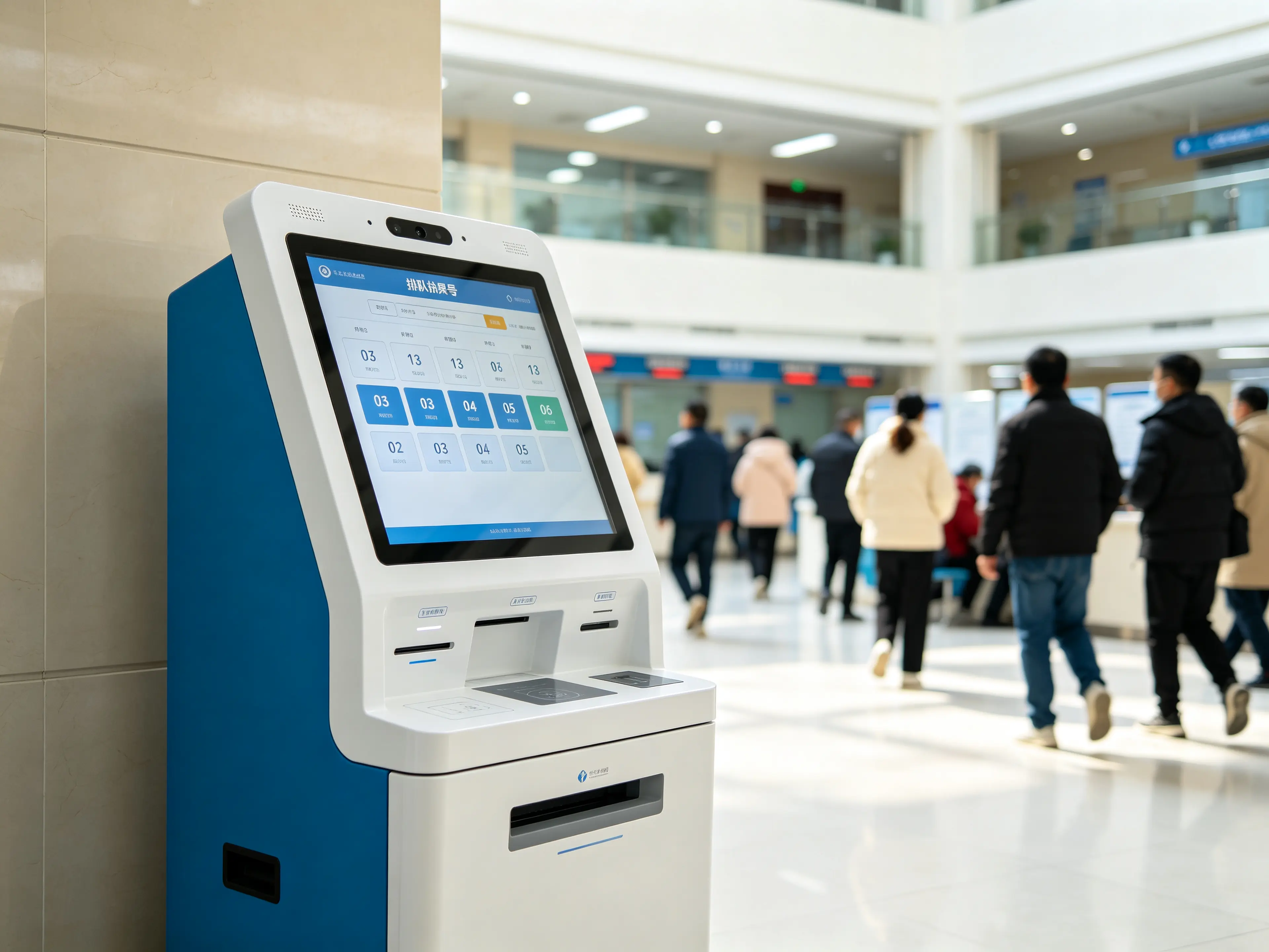 Plastic-body queue and info kiosk