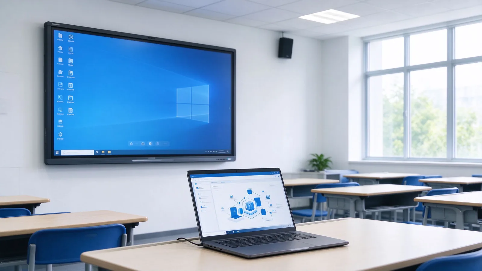 Qtenboard certified interactive whiteboards for school projects with DMS management